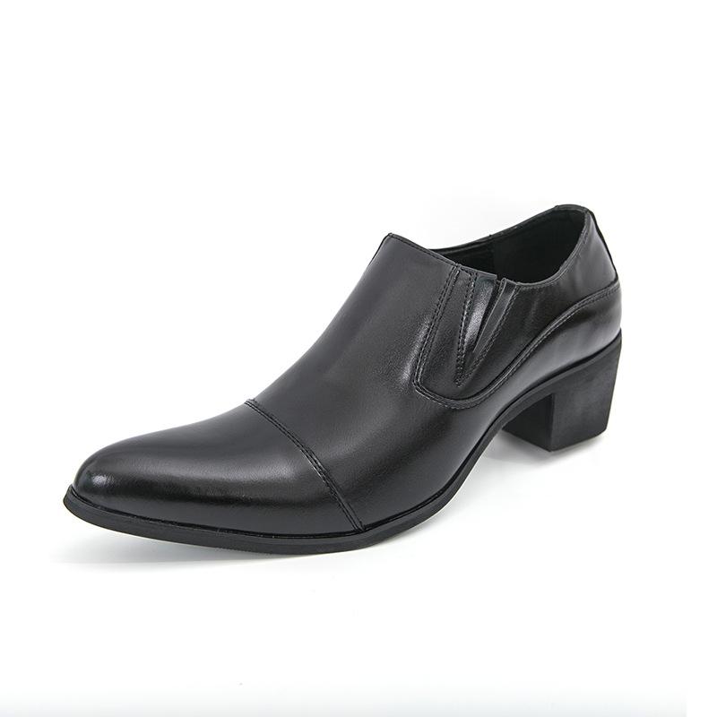 Men's high-heeled heightening shoes 2026 spring and autumn men's business dress pointed one