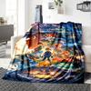 Pocket Monster Print Flannel Blanket High Quality Warm Comfortable Cover for All Seasons Perfect for Gifts Home Decor