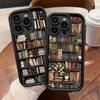 Креативный чехол для телефона с узором «Книжная полка» для IPhone 17 16 15 14 13 12 11 Air Plus Pro Max Мягкая задняя крышка
