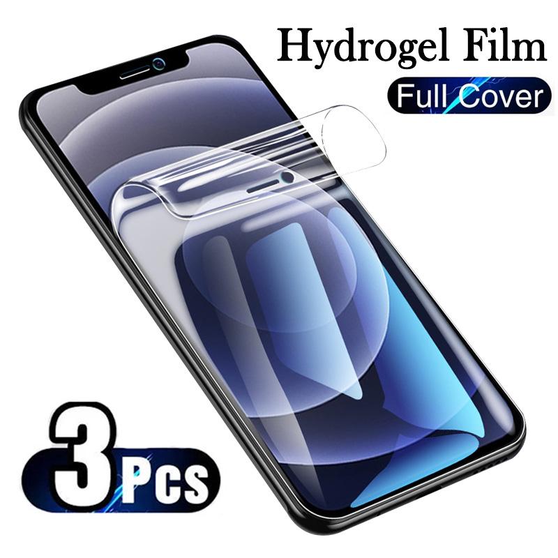 3PCS Soft Hydrogel Film For iPhone 13 Mini 12 11 14 Pro Max Screen Protector For iPhone 14 8 6s 7 Plus XR XS SE 3 2022 Gel Film