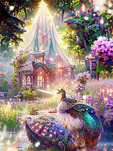 Набор для алмазной живописи «Цветочная фантазия» Полный квадратный круглый вышитый мозаичный дом Пейзаж Домашний декор