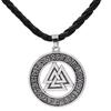 Slavic Norway Valknut Pagan Amulet Pendant Men Necklace Scandinavian Viking Jewelry