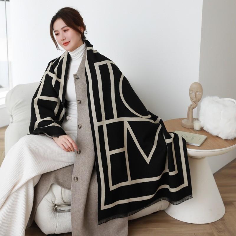 Популярная шаль на осень и зиму, уличный женский шарф, офисное одеяло, кашемировый шарф с бахромой, теплый шарф, прямая трансляция
