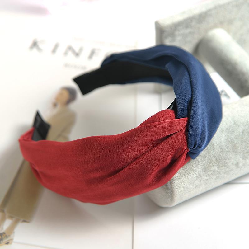 Autumn And Winter Wide-Brimmed Headband Fabric Knotted Corduroy Headband Women'S Japanese And Korean Face Wash Headgear Hair Accessories