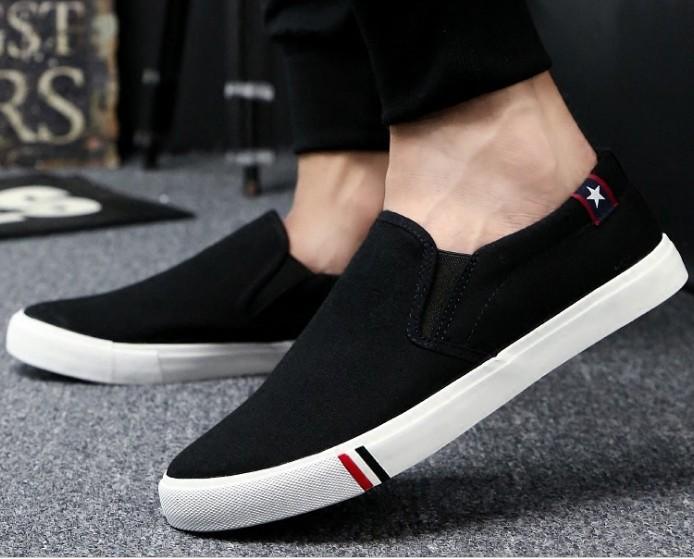 Новая корейская версия весенних ленивых туфель, повседневные однотонные мужские и женские туфли для сноуборда с одной педалью, парусиновые туфли, дезодорирующая спортивная обувь