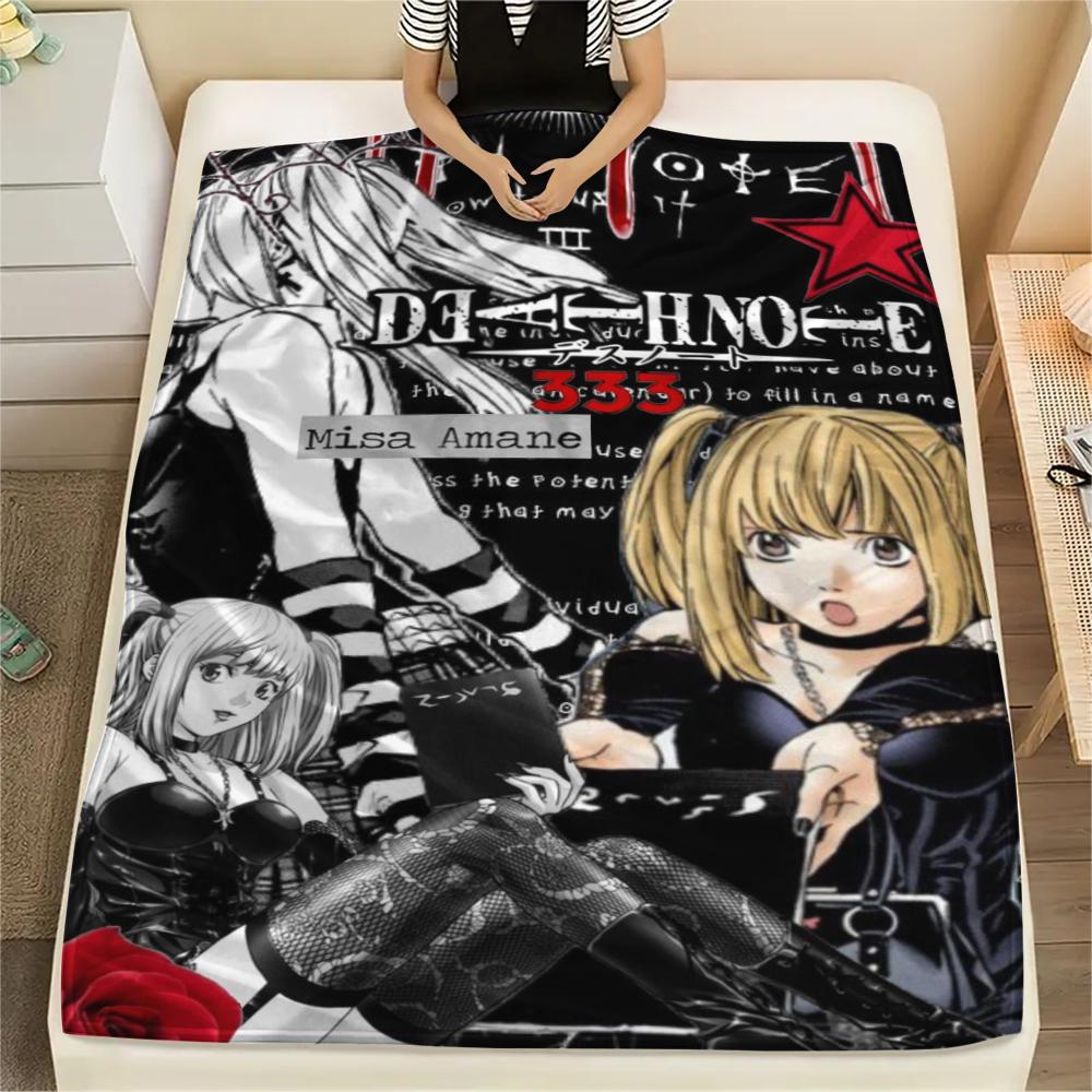 1Pc Misa Cute Print Flannel Blanket, High quality Comfortable for All Seasons, Home Decor, Warmth and Comfort, Perfect for Christmas Gifts 59