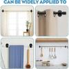 No-drill, self-adhesive curtain rod brackets for home and bathroom. Hooks included.,zxl