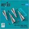 Reskit Super Falcon Missile Set Plastic Model Parts 1/72 AIM-4F/G Air-to-Air 4-Piece RSK72-0476 (Airplane)