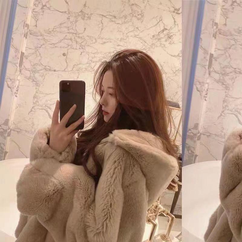 Женское пальто из искусственного меха, имитация овечьей шерсти, осенне-зимнее легкое новое, имитация меха кролика рекс, пушистое короткое