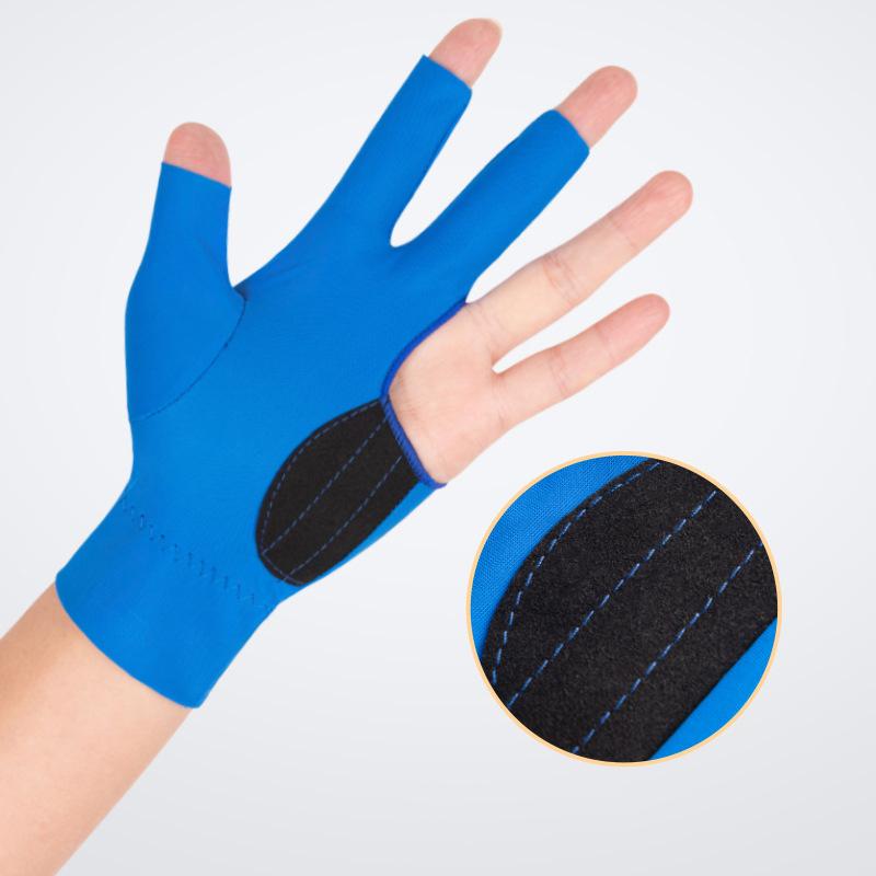 1Pc Spandex Snooker Billiard Cue Glove Pool Left Hand Open Three Finger Accessory Professional Billiards Gloves Left Hand Cover