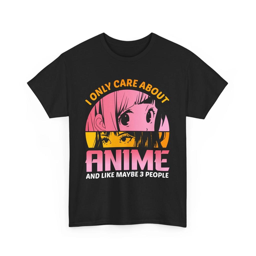 I only care about Anime T-shirt Tops Tees Unisex | Otaku Vibe Shirt | Manga Inspired