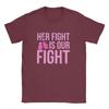 Fight Is Our Fight Breast Cancers  Men T Shirt  Casual Tee Shirt Short Sleeve Round Collar T-Shirt Cotton Summer Tops