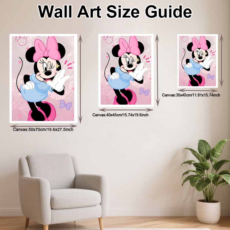 Disney Diamond Art Painting Minnie Mouse Home Wall Decor Crafts Adult/Beginner Gift Ideas Creative Home Decor