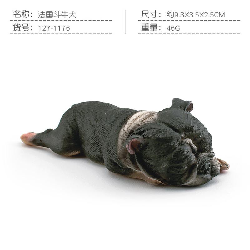8 Simulated Sleeping Positions French Bulldog Shiba Inu Static Model Children'S Fun Pet Dog Desktop Decoration Ornament
