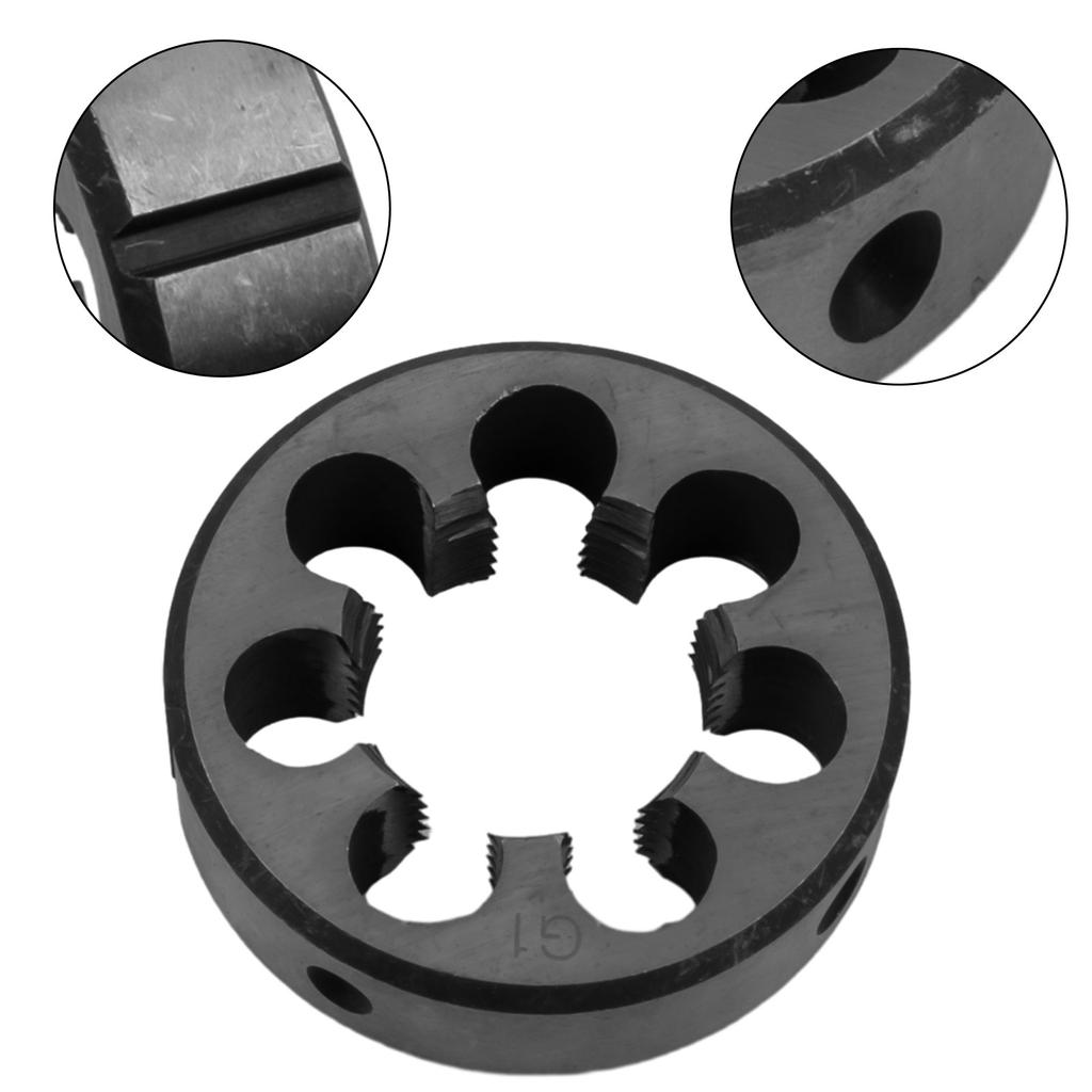 Правая резьба Плашка HSS Трубная резьба Круглая плашка BSP 1/8 1/4 3/8 1/2 3/4 Размер Металлический резьбовой инструмент Плашка метрической резьбы