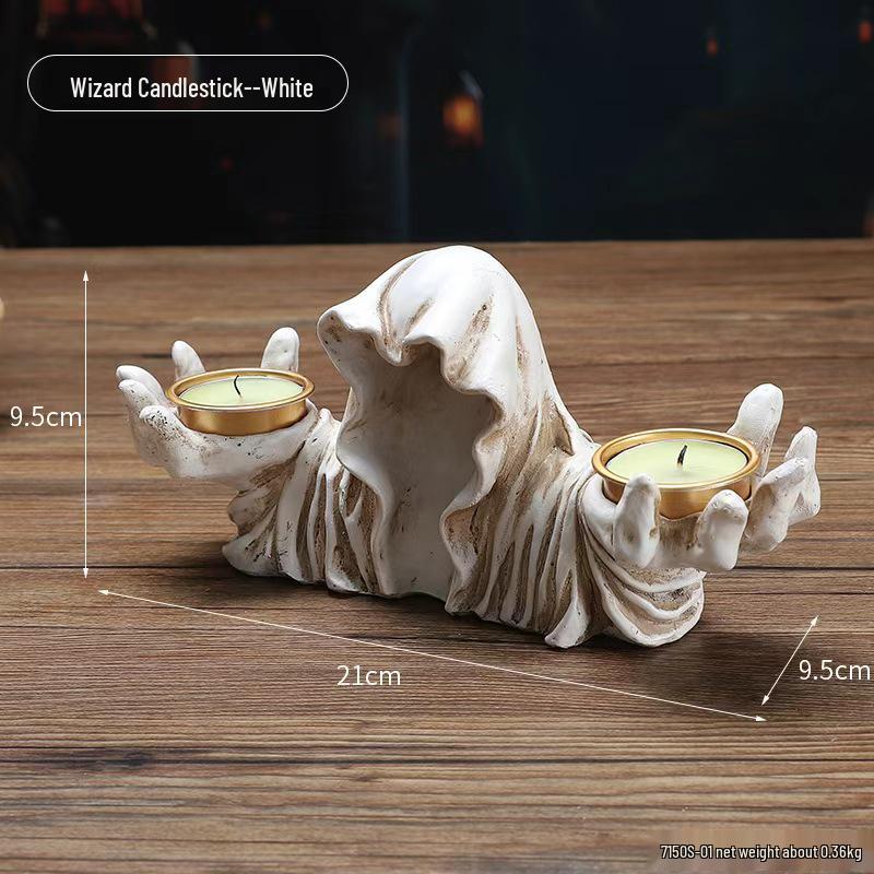 Cross-Border Halloween Skull Resin Ornament - Ghost Festival Decoration for Desktop and Entrance