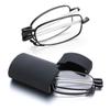 Fashion Mini Design Reading Glasses Women Folding Small Glasses Frame Black Metal Glasses with Original Box Portable