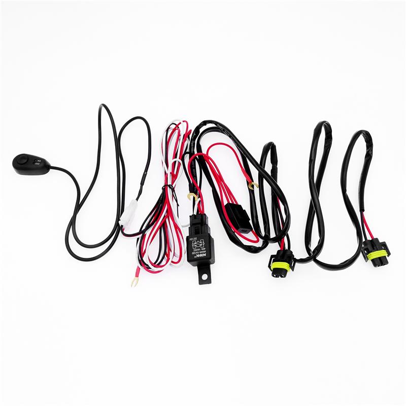 1 Set 12V H11 H8 H9 Car LED Headlight Fog Lamp Wiring Harness Socket Remote Control with Switch DRL Car Lights Connector Cable