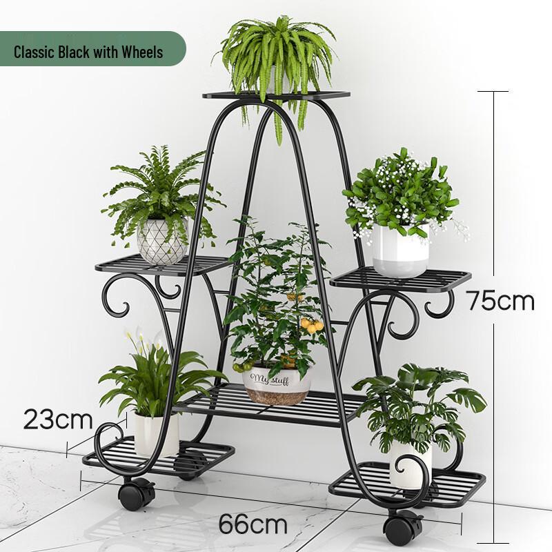 Multi-Tier Movable Plant Stand