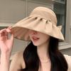 Small Butterfly Empty Top Sunscreen Hat Women's Summer Foldable Sunshade Basin Hat Outdoor Versatile Large Brim Bucket Hat