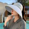 Summer Empty Top Wide Brim Sun Hat for Women Anti UV Sunscreen Bucket Hat Female Sun Protection Outdoor Beach Cap