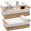 Multifunctional Woven Cotton Rope Storage Basket For Kitchen Living Room Bathroom Household Flaxen Basket Home Organizer