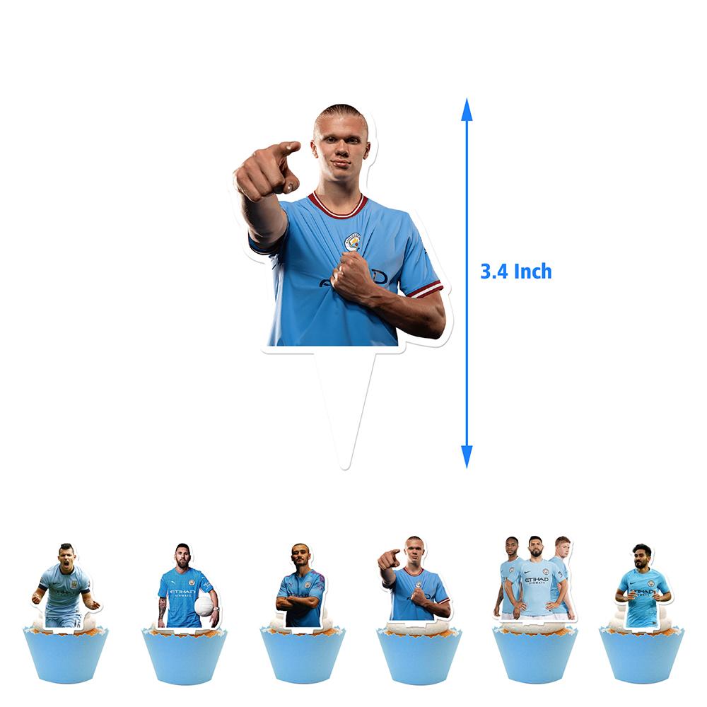 32 шт. шаров Манчестер Сити, включая баннер, топперы для торта, шары