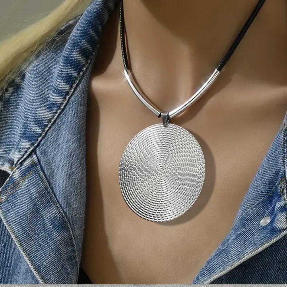 Винтажное ожерелье с подвеской из веревочной цепи, преувеличенное ожерелье, ювелирные изделия, праздничный подарок на вечеринку