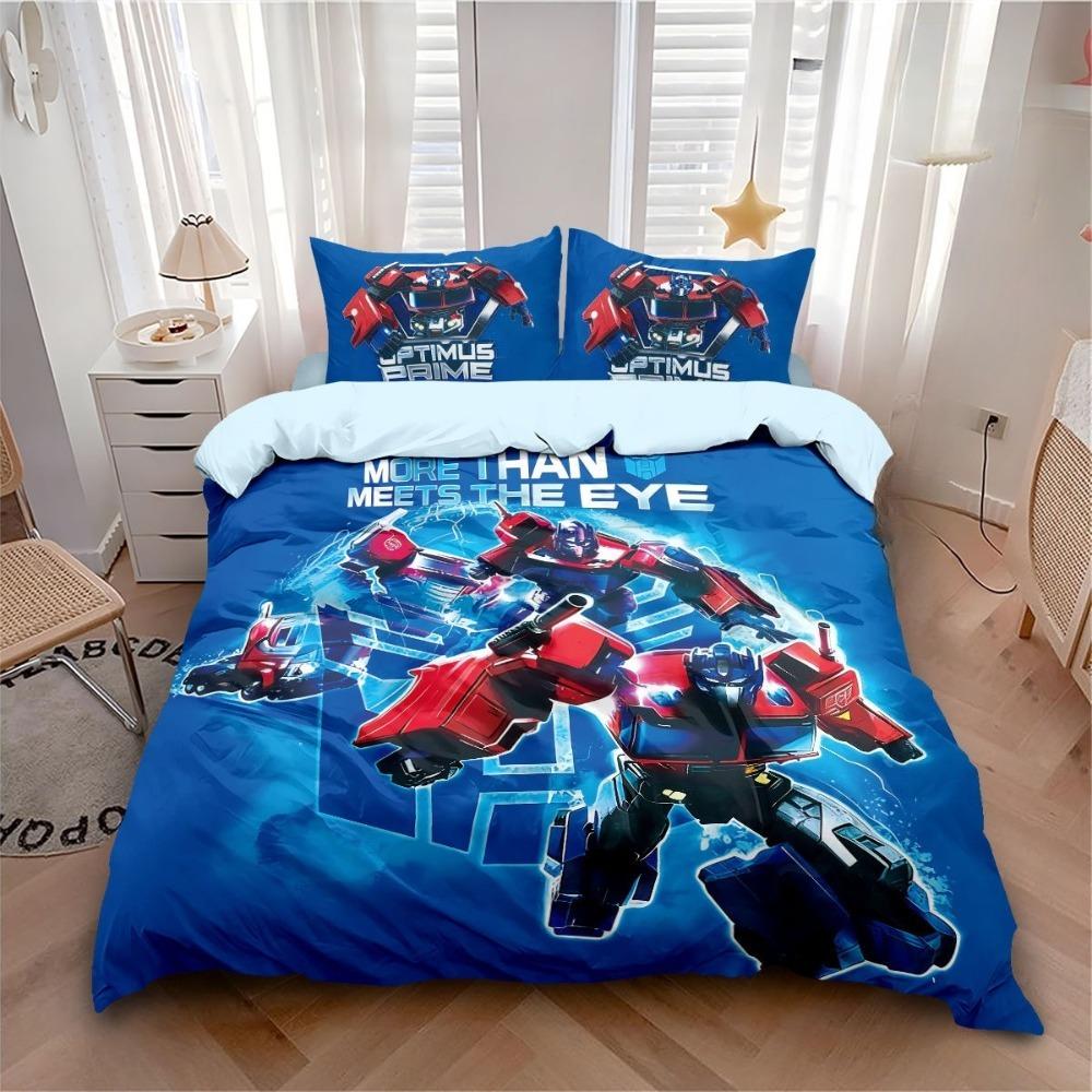 Transformers Duvet Cover pillowcase Bedding Bedroom Decoration Children Gift adult Single Double bed Large SizeZip Duvet Cover