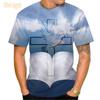 Fashion God Graphic T Shirts Summer Short Sleeve Unisex's Clothing Round Neck Cross 3d Printed T-shirt Christian Jesus Unisexs Clothes