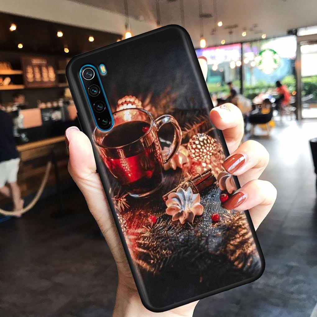 Рождественский чехол для мобильного телефона Санта-Клауса для Redmi Note 10 11 11S 11E 7 8 8T 9 9S 9T Pro Plus 4G 5G черный мягкий чехол Fundas