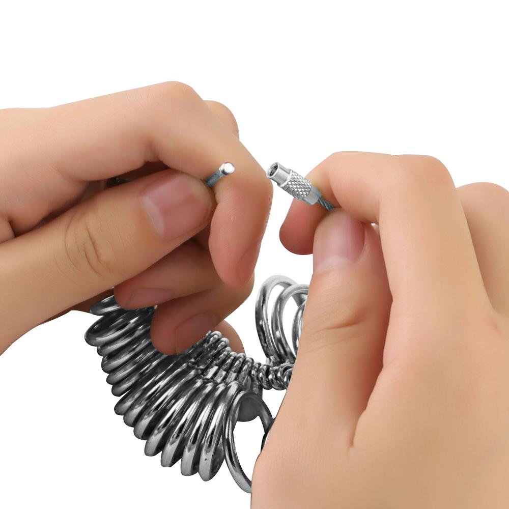 Металлический кольцемер для пальца Алюминиевый сплав Кольцемеры Измеритель Ювелирное дело Измерительная оправка Стандартные размеры Инструменты