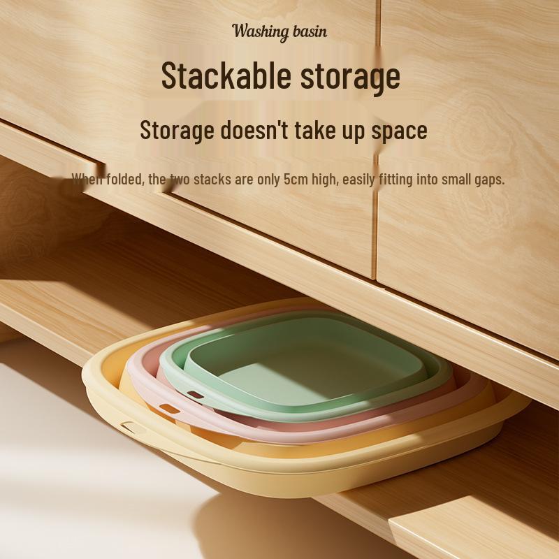 Портативная складная раковина для дома, студенческого общежития и путешествий: Большой таз для мытья ног и маленький таз для младенцев и беременных женщин.