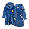 Girls Flannel Hooded Robe with Waist Tie Soft Fuzzy Bathrobe for Kids Warm Printed Bath Robe with Hood And Pockets