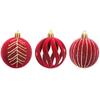 6pcs/Box DIY Crafts Painted Christmas Gifts Boxes Pendant Plastic Christmas Gift