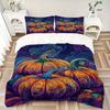 3pc Pumpkin Swirls Cover Set - 1 Quilt Cover + 2 Pillowcases, All Seasons Bedroom Setting, Perfect for Home066