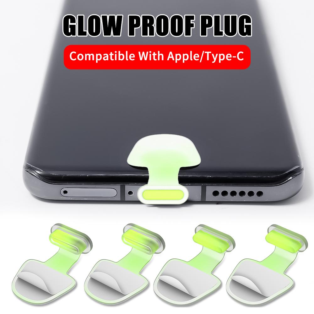 Luminous Anti-lost Cell Phone Dust Plug