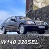 1:24 Модели W140 320sel 300sl Игрушки Литые машины Открывающиеся двери Со звуком и светом Инерционные Миниатюрные транспортные средства Коллекционные Модные подарки