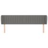 VidaXL Headboard with Ears Dark Grey 183x23x78-88 Cm Fabric3117397