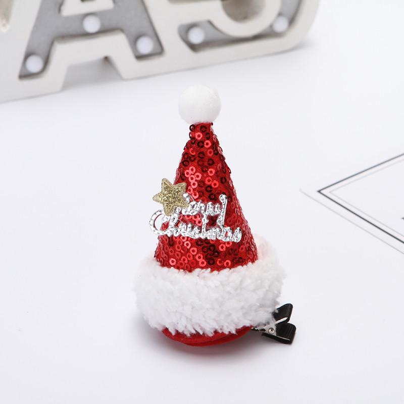 Christmas Red Mini Hat Hair Clip - Festive Accessory & Children's Gift