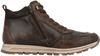 Rieker Boots Lace-up Boots with Inner Zipper Dark Brown