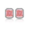 925 Sterling Silver Ice Flower Cut Rectangular Stud Earrings High Carbon Diamond Earrings Birthday Anniversary Party Gift