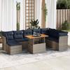 VidaXL Garden Lounge Set 6 Pcs with Grey Cushions Wicker, Outdoor Sofa Set, Corner Sofa Set 3326966