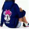 Худи с принтом Минни Маус Женский Мультяшный Графический Пуловер Повседневная Уличная Одежда Винтажный Хлопковый Свитер Дисней Мода Весна Осень