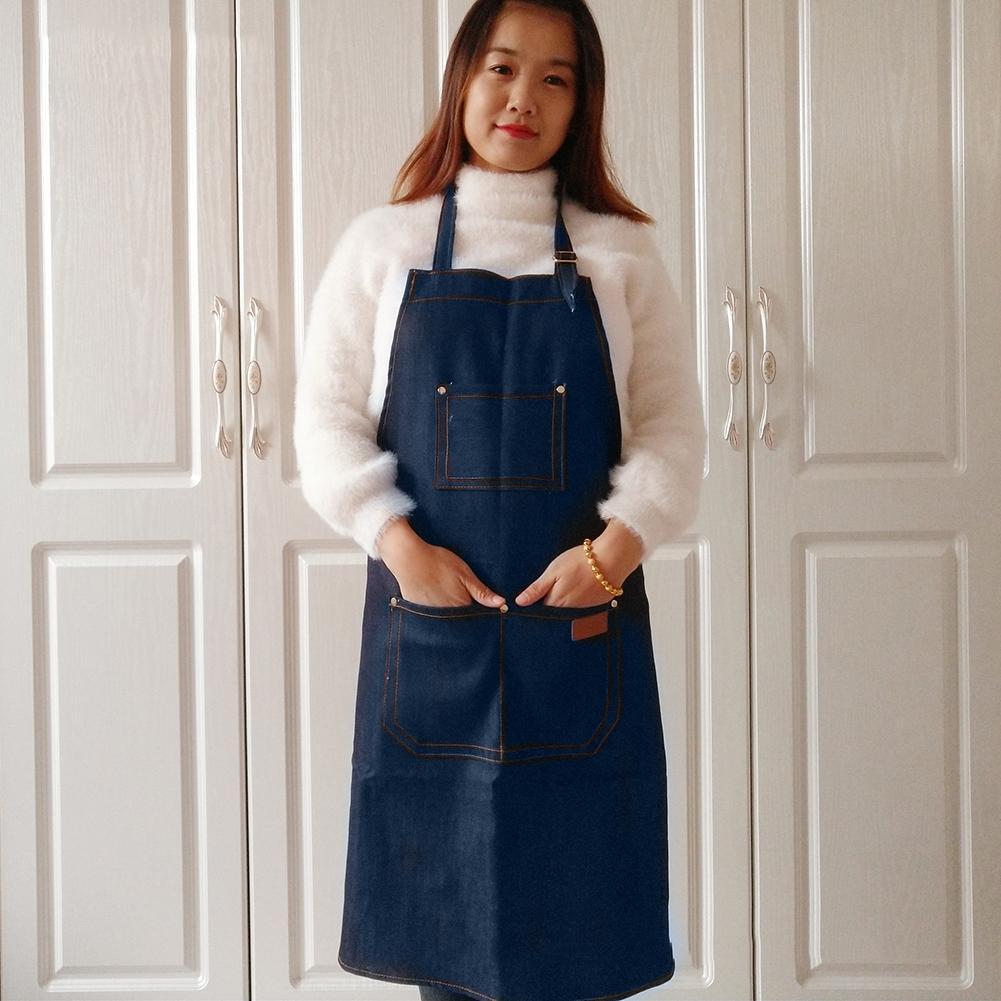 Инструменты для укладки причесок Аксессуары Унисекс Подвесной на шею Отель Ресторан Кафе Парикмахерская Пекарня Официант Джинсовый фартук