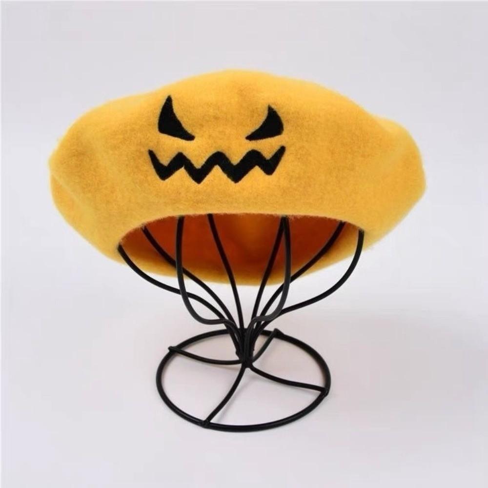 Lightweight Pumpkin Beret Hat Classic Artist Hat Fashion Painter Hat Autumn Winter Wear