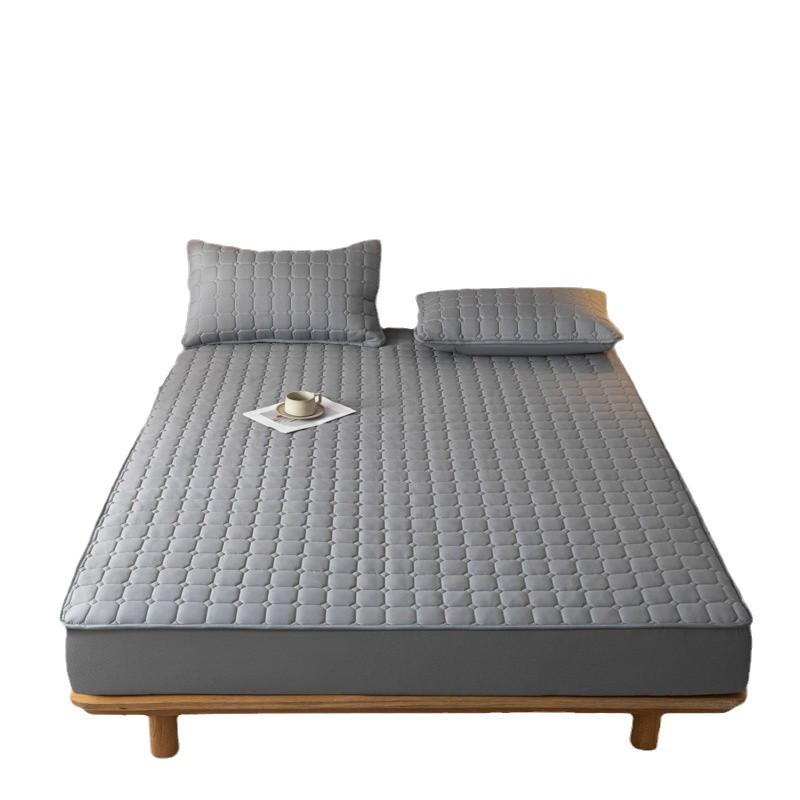 Стеганый чехол для односпальной кровати премиум-класса - однотонный, пыленепроницаемый и универсальный защитный чехол для матраса