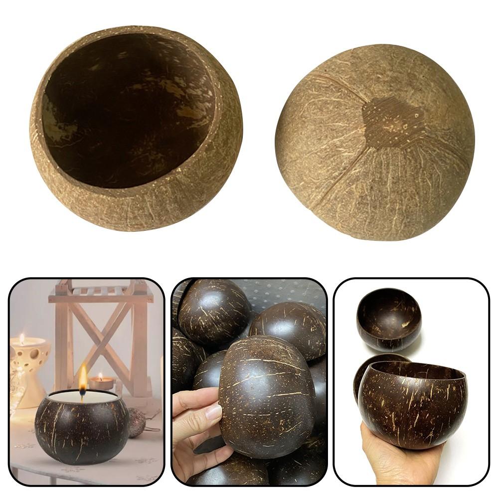 Маленький стакан для свечи Кокосовая чаша Круглая чаша Тарелка для фруктов Сухофрукты