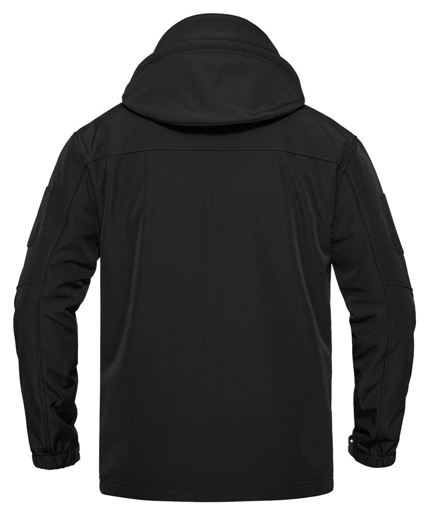 Soft Shell Cold Winter Bike Water Mountain Work Mountain Outdoor Black 3XL [KEFITEVD] Men's Jacket, Protection, Outerwear, Windproof, Military,