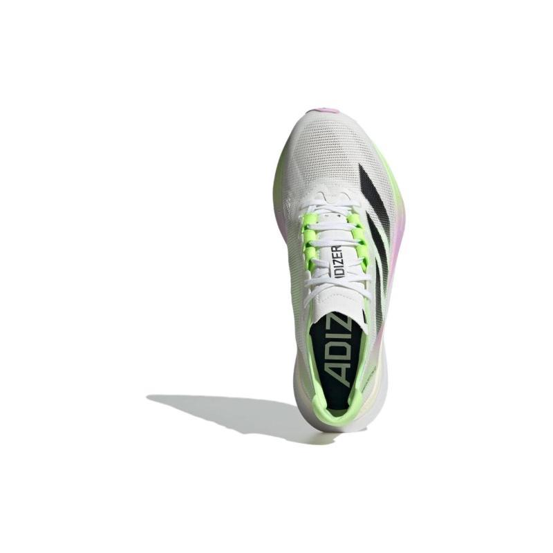 Adidas Женские кроссовки Adizero Boston 12 Белый/Зеленый/Искры IG3328